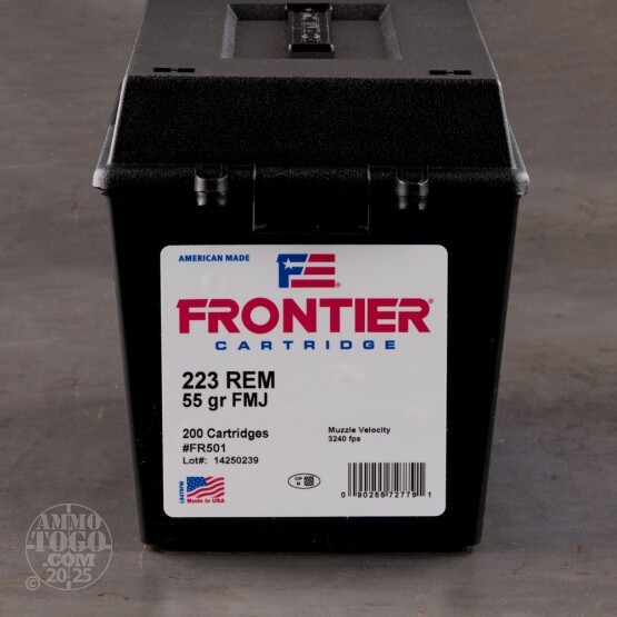 200rds – 223 Rem Hornady Frontier 55gr. FMJ Ammo
