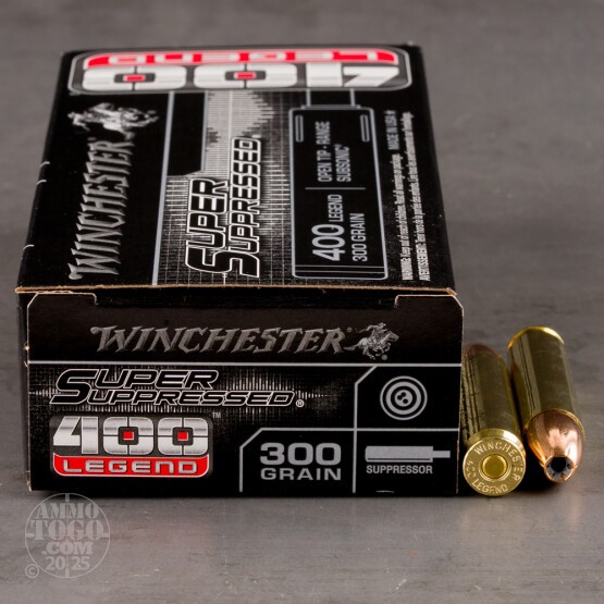 20rds – 400 Legend Winchester Super Suppressed 300gr. Open Tip Ammo