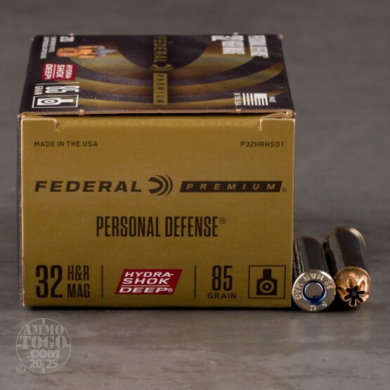 20rds – 32 H&R Magnum Federal Personal Defense Hydra-Shok Deep 85gr. JHP Ammo