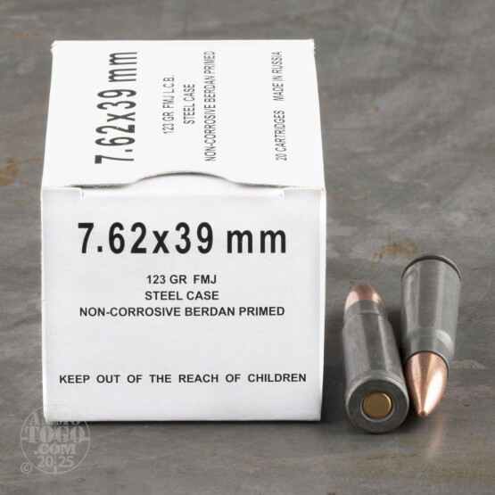 500rds - 7.62x39 Klimovsk 123gr. Lead Core FMJ Ammo