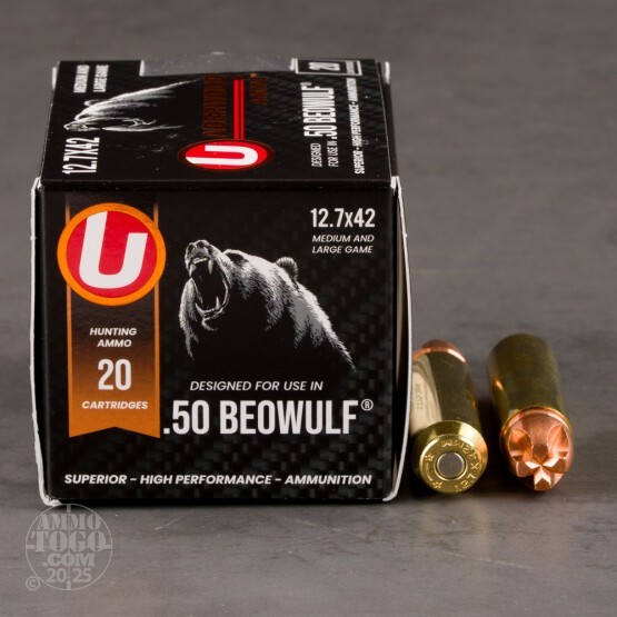 20rds – 50 Beowulf Underwood 350gr. Xtreme Penetrator Ammo