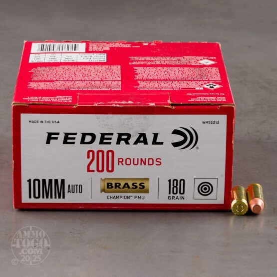 1000rds – 10mm Federal Champion 180gr. FMJ Ammo