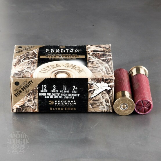 10rds - 12 Ga. Federal Ultra-Shok 3" 1 3/8oz #2+ High Density Steel Shot