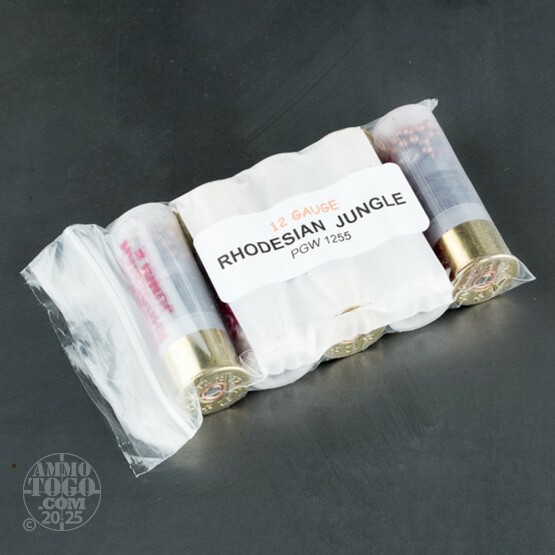 5rds - 12 Gauge Rhodesian Jungle Ammo