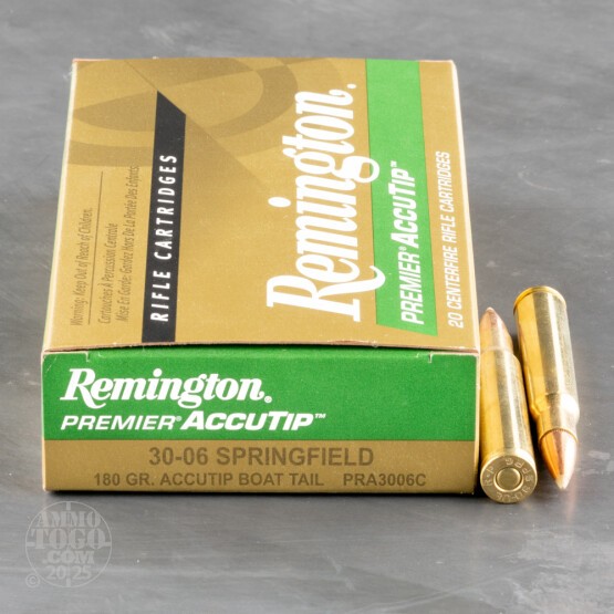 20rds – 30-06 Remington Premier 180gr. AccuTip BT Ammo