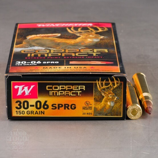 20rds – 30-06 Winchester Copper Impact 150gr. Copper Extreme Point Ammo