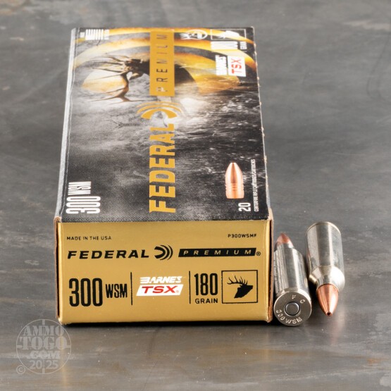 20rds - 300 WSM Federal Vital-Shok 180gr Barnes TSX Ammo