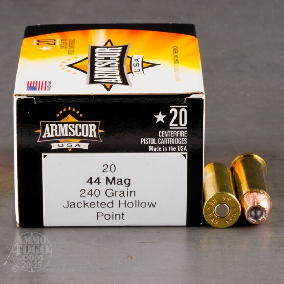 20rds – 44 Magnum Armscor USA 240gr. JHP Ammo