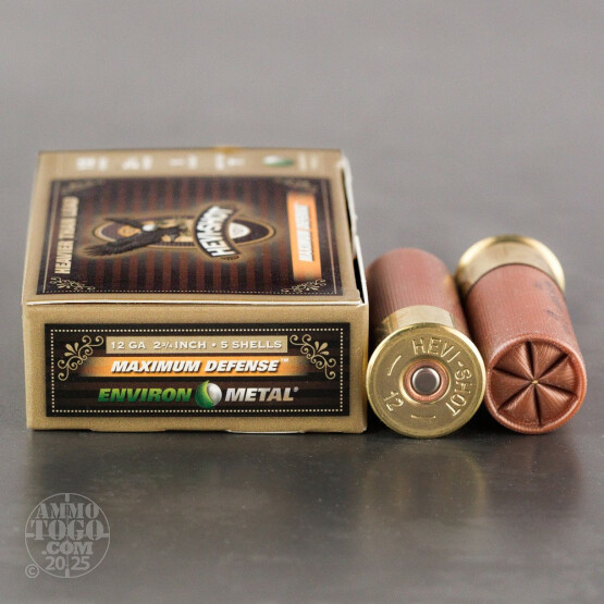 5rds - 12 Gauge Hevi-Shot Maximum Defense 2 3/4"  1oz. #T Shot Ammo