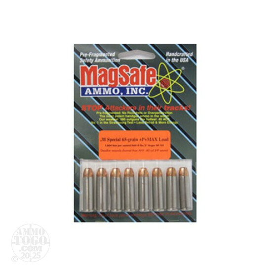 8rds - 38 Spec. Magsafe 65gr. +P+ Max Ammo