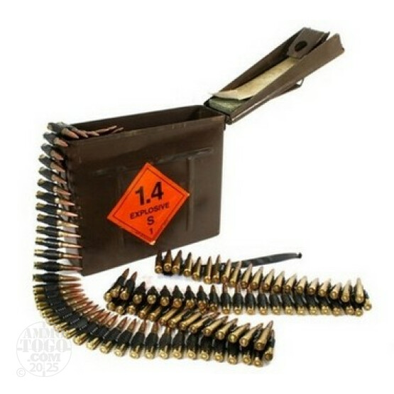 1000rds - .308 POF Military 147gr. FMJ Ammo Linked in Can