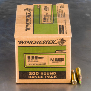 200rds – 5.56x45 Winchester 62gr. FMJ M855 Ammo