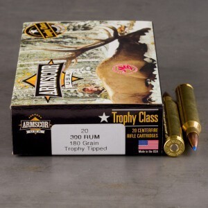 20rds – 300 RUM Armscor USA 180gr. AccuBond Ammo