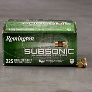 225rds – 22 LR Remington Subsonic 40gr. CPHP Ammo