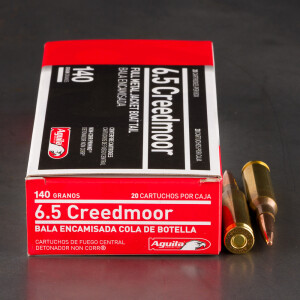 20rds – 6.5 Creedmoor Aguila 140gr. FMJBT Ammo