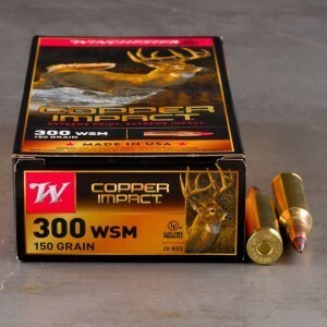 20rds – 300 WSM Winchester Copper Impact 150gr. Copper Extreme Point Ammo