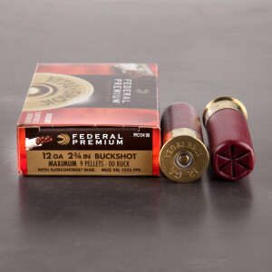 250rds - 12 Ga. Federal Vital-Shok Flite-Control 2 3/4"  9 pell. 00 Buck Ammo