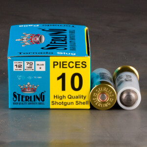 200rds – 12 Gauge Sterling Tornado 2-3/4" 1oz. Rifled Slug Ammo