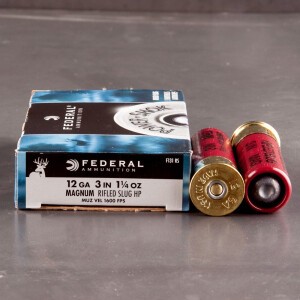 250rds - 12 Gauge Federal Power-Shok 3" 1 1/4 oz. Rifled Slug Hollow Point Ammo
