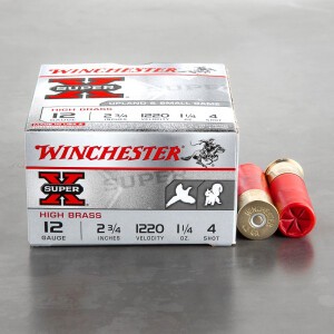 25rds - 12 Gauge Winchester Super-X Heavy Field Load 2 3/4" 1 1/4oz. #4 Shot