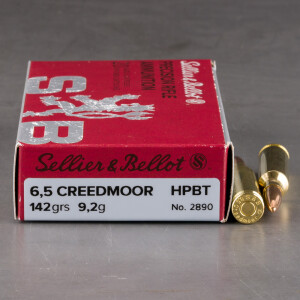 20rds – 6.5 Creedmoor Sellier & Bellot 142gr. HPBT Ammo