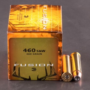 20rds - 460 S&W Mag Federal Fusion 260gr. Flat Nose SP Ammo