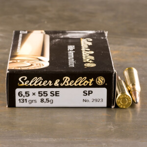 20rds - 6.5x55 Sellier & Bellot 131gr. SP Ammo