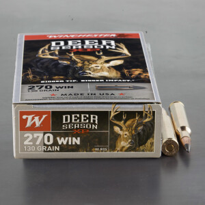 20rds – 270 Winchester Deer Season 130gr. 130 Grain Extreme Point PT Ammo