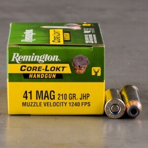 20rds – 41 Remington Mag Remington HTP 210gr. JSP Ammo