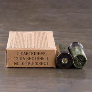 5rds – 12 Gauge Winchester Military Grade 2-3/4" 9 Pellet 00 Buckshot Ammo  5rds – 12 Gauge Winchester Military Grade 2-3/4" 9 Pellet 00 Buckshot Ammo