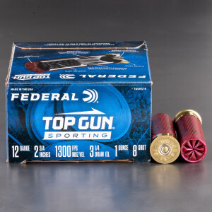 250rds – 12 Gauge Federal Top Gun 2-3/4" 1oz. #8 Shot Ammo