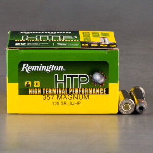 20rds – 357 Magnum Remington HTP 125gr. SJHP Ammo