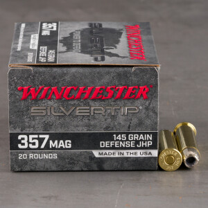20rds – 357 Magnum Winchester Silvertip 145gr. JHP Ammo