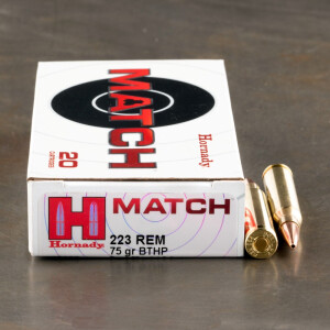 20rds – 223 Rem Hornady 75gr. BTHP Match Ammo