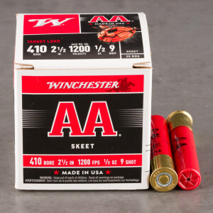 25rds – 410 Bore Winchester AA 2-1/2" 1/2oz. #9 Shot Ammo