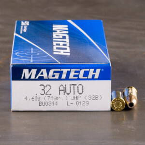 50rds - 32 ACP Magtech 71gr. JHP Ammo
