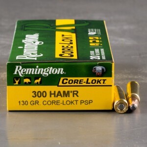 20rds – 300 HAM'R Remington Core-Lokt 130gr. PSP Ammo