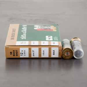 250rds - 12 Gauge Sellier & Bellot 2 3/4" 27 Pellet #4 Buckshot