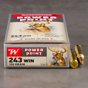 20rds - 243 Winchester Super-X 100gr. Power Point Soft Point Ammo