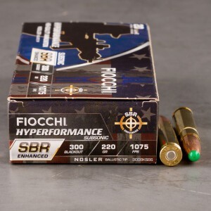 200rds – 300 AAC Blackout Fiocchi Hyperformance SBR Enhanced 220gr. Ballistic Tip Ammo