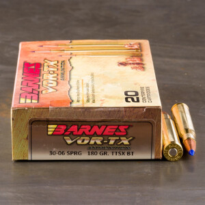 20rds – 30-06 Barnes VOR-TX 180gr. TTSX BT Ammo