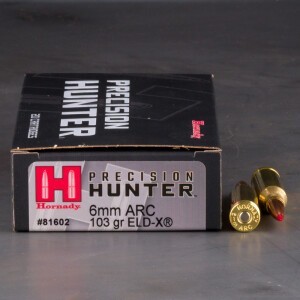 6mm ARC - 103 Grain ELD-X - Hornady Precision Hunter - 20 Rounds