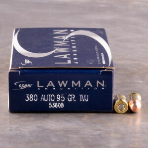1000rds - 380 Auto Speer Lawman 95gr. TMJ Ammo