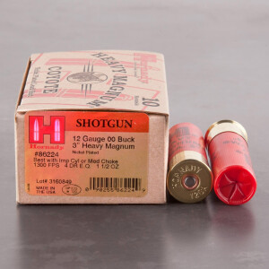 10rds - 12 Ga. Hornady 3" Heavy Magnum Coyote 00 Buck Ammo