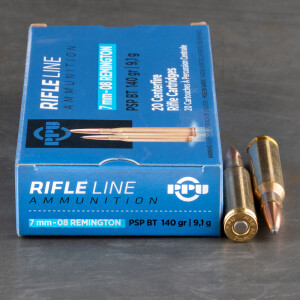 20rds - 7mm-08 Rem. Prvi Partizan 140gr. Soft Point Ammo