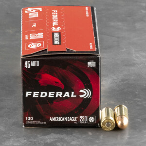 500rds - 45 ACP Federal American Eagle 230gr. FMJ Ammo