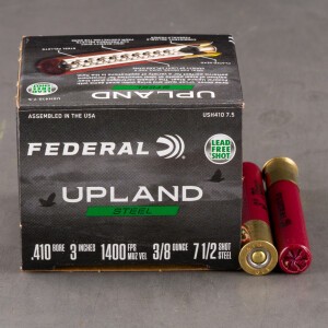 25rds – 410 Bore Federal Upland Steel 3" 3/8oz. #7.5 Steel Shot Ammo