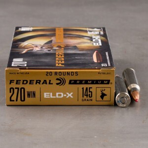 20rds – 270 Win Federal 145gr. ELD-X Ammo