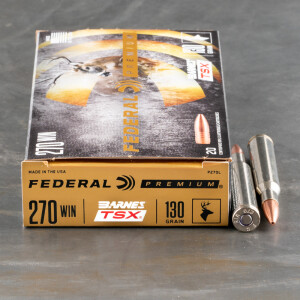 Federal 270 Win ammo with 130 grain barnes TSX bullet