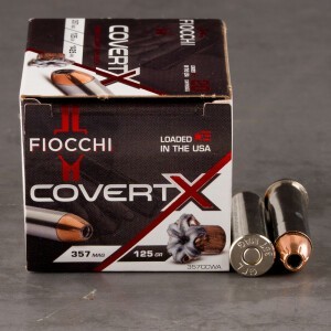 20rds – 357 Mag Fiocchi CovertX 125gr. JHP Ammo